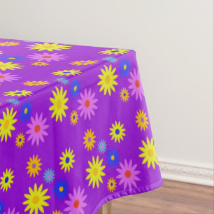 Nappe Jardin Fête Funky Retro les années 70 Flower Impri