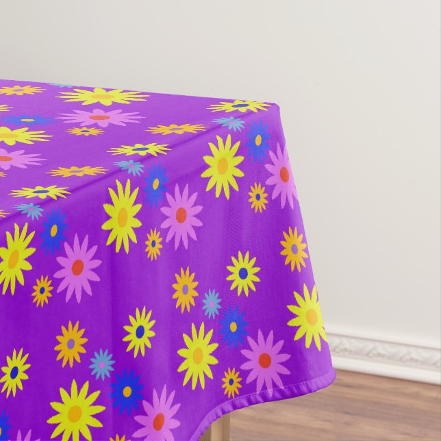Nappe Jardin Fête Funky Retro les années 70 Flower Impri (In Situ)