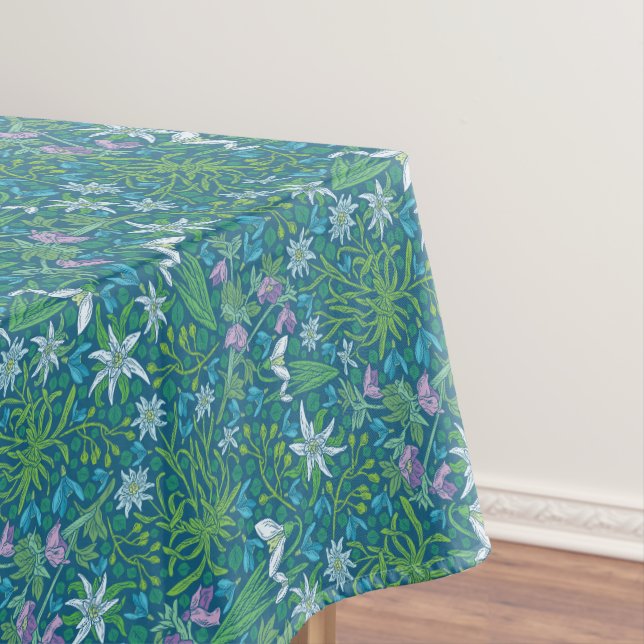 Nappe Jardin printanier Fête des Mères Bleu Violet Blanc (In Situ)