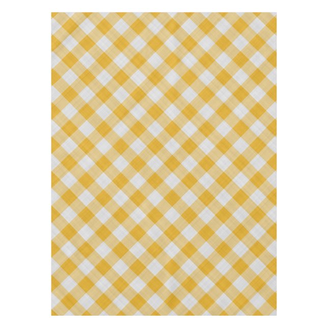 Nappe Jaune En vichy Plaid À damiers Motif (Devant)
