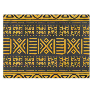 Nappe Jaune et noir africains ethniques de motif