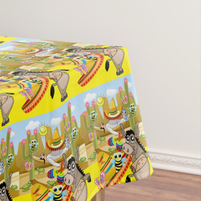 Nappe Jaune Mexicain Chien Donkey Sombrero (In Situ)