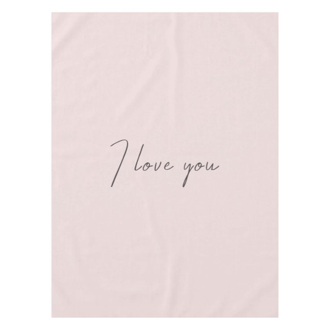 Nappe Je T'Aime Citer Mariage Valentines Day Blush Pink (Devant)