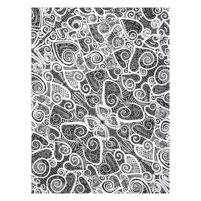 Nappe Je T'Aime Design D'Art Abstrait Scratch (Devant)
