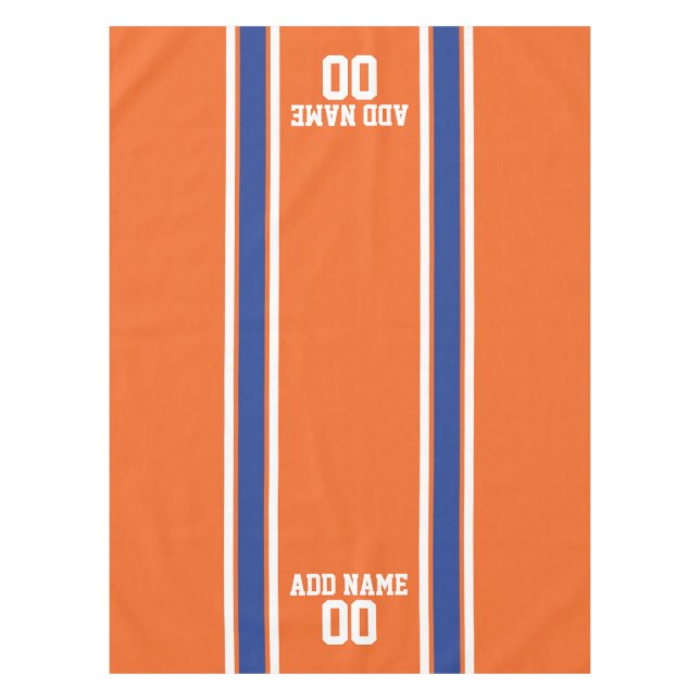 Nappe Jersey de sport personnalisé orange et bleu (Devant)