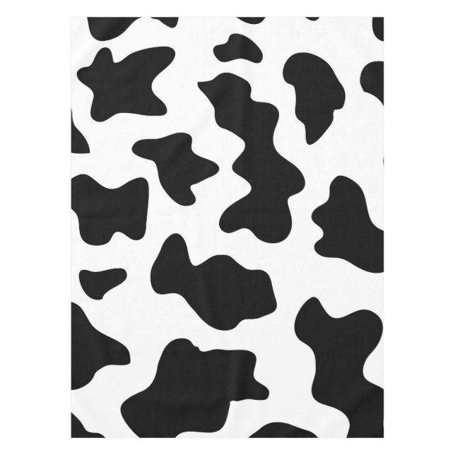 Nappe joli imprimé noir et blanc de vaches laitières de  (Devant)