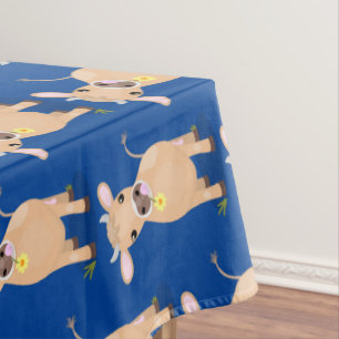 Nappe Joli joli maillot de vache et dessin de fleurs