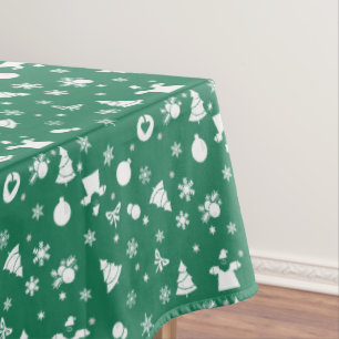 Nappe Joli Motif de Noël sur Precious Emerald Green