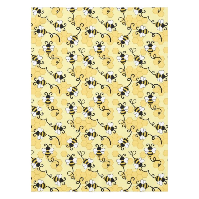 Nappe Joli petit motif abeilles (Devant)