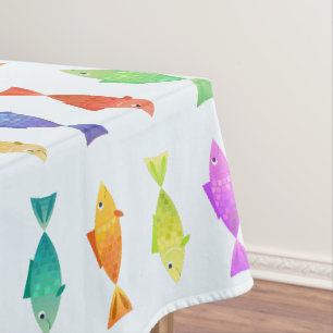 Nappe Joli poisson coloré motif