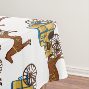 Nappe Jolie illustration de cheval et de calèche royale