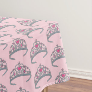 Nappe Jolie princesse rose Tiara fête d'anniversaire fil