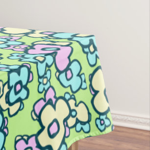 Nappe Jolies Fleurs d'Art folklorique Pastel Colors Prin