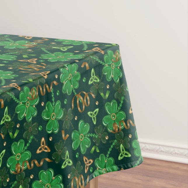 Nappe Jour de la Saint Patrick Gold Trefoil Ruban Lucky  (In Situ)