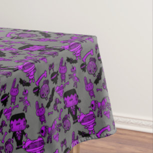 Nappe Jour des Doodles Morts Gris pourpre