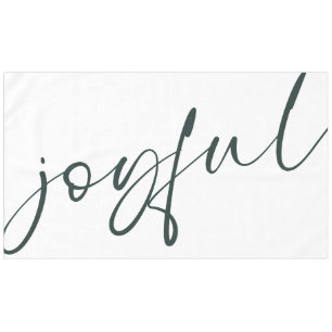 Nappe Joyeuse élégante calligraphie verte blanche