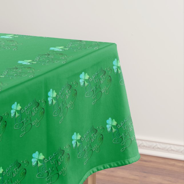 Nappe "Joyeuse Saint-Patty's Day" écrit à la main, Shamr (In Situ)