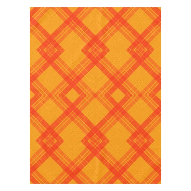 Nappe Joyeux Chèques Rouge & Jaune/Orange (Devant)