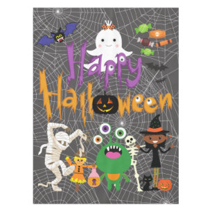 Nappe Joyeux Halloween Enfants Mignon et Effrayant  