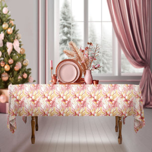Nappe Joyeux Motif de Noël rose or #17 ID1009