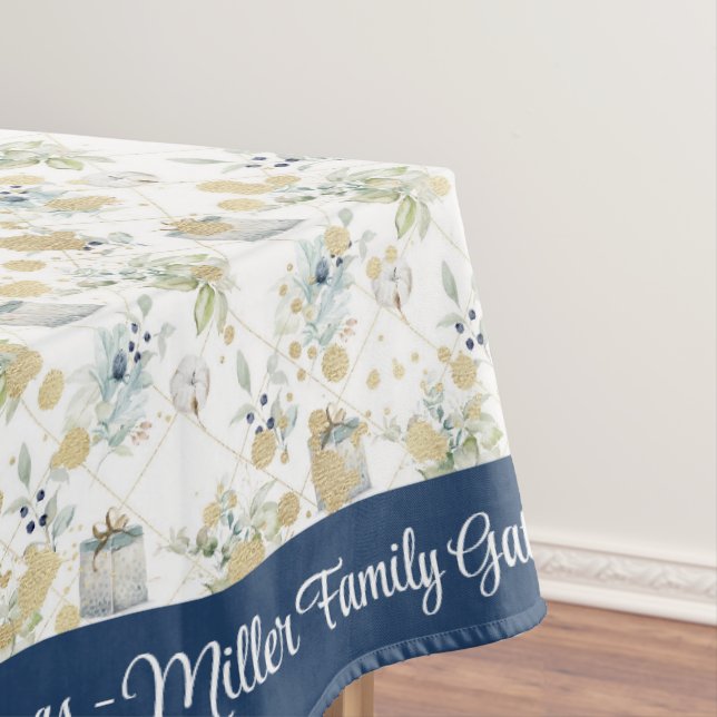 Nappe Joyeux Noël Personnaliser le nom de famille ou le  (In Situ)
