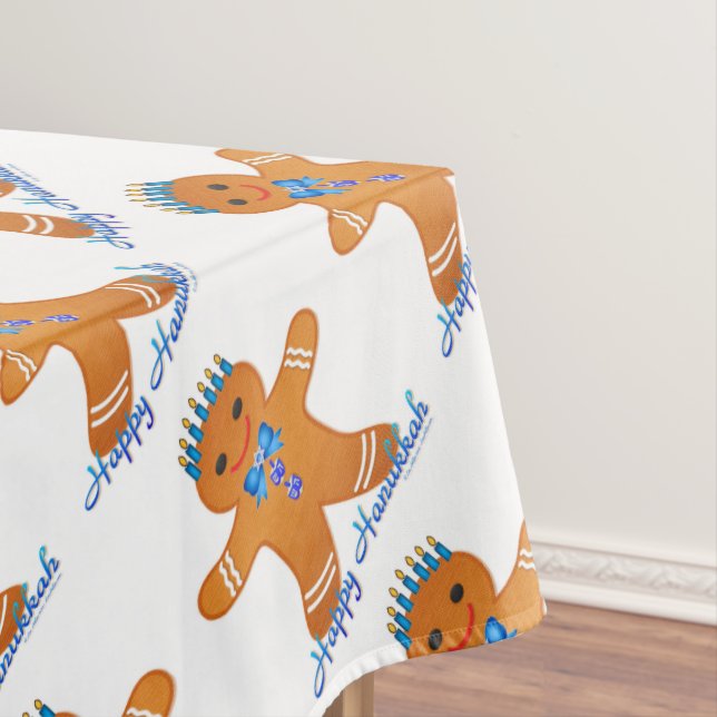 Nappe Judaïque Hanoukka Gingerbread Homme Menorah (In Situ)