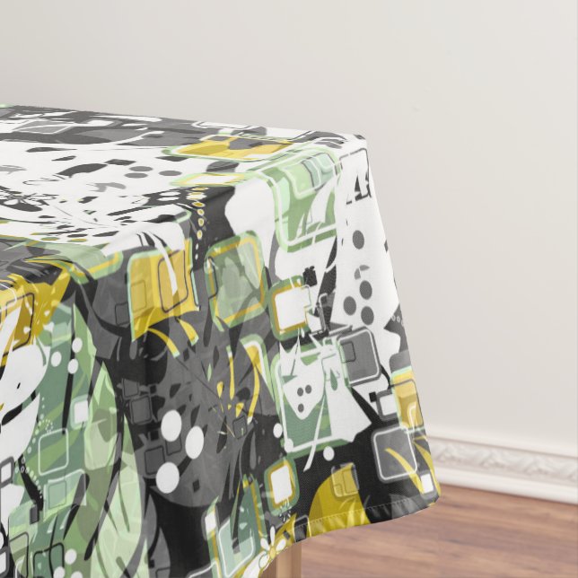 Nappe jungle tropicale sans joint exotique feuilles abst (In Situ)