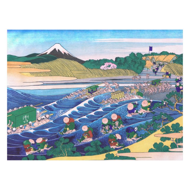 Nappe Katsushika Hokusai - Fuji from Kanaya on Tokaido (Devant (Horizontal))