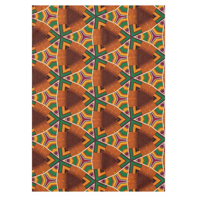 Nappe Kente Geometrics Kwanzaa Afrocentric Table Cloth (Devant)