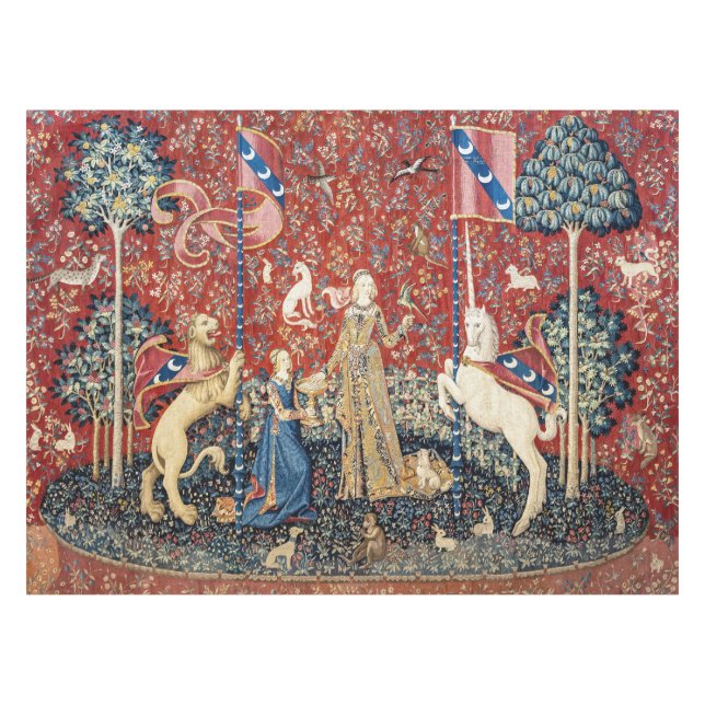 Nappe La Dame et la licorne, Goûtez (Devant (Horizontal))