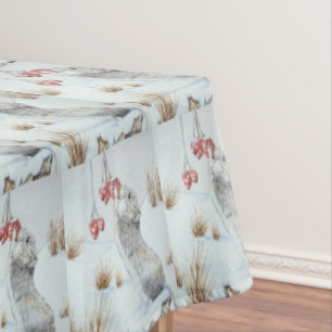 Nappe La faune de la scène des neiges de souris et de b