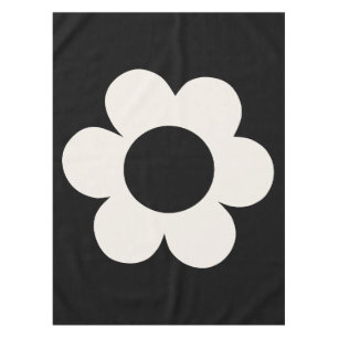 Nappe La Fleur 06 Florale Rétro Fleur Noir Et Blanc
