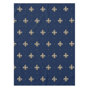 Nappe La luxueuse Gold Fleur de Lis Navy
