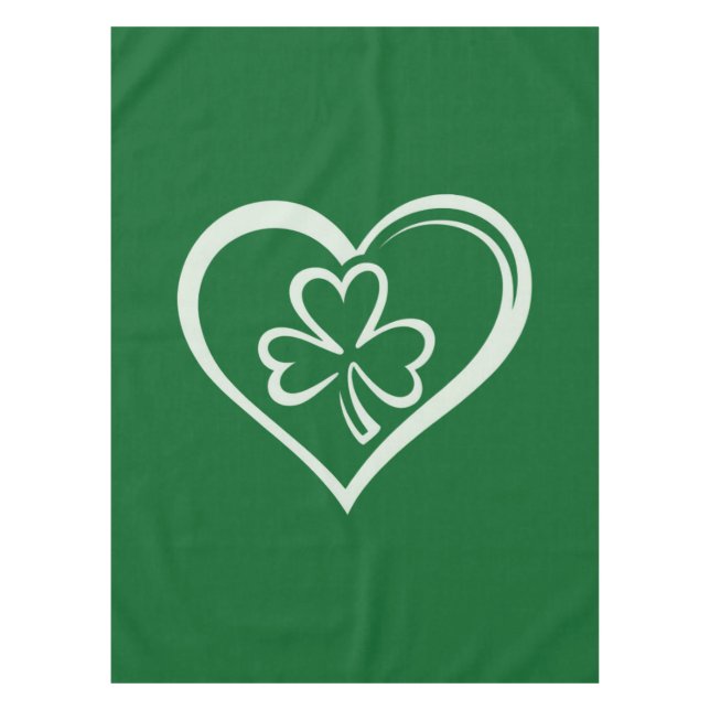 Nappe La Saint-Patrick drôle Shamrock Cœur Irlandais  (Devant)
