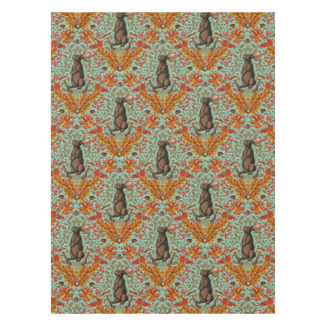 Nappe Lapin d'automne sur vert clair (Devant)