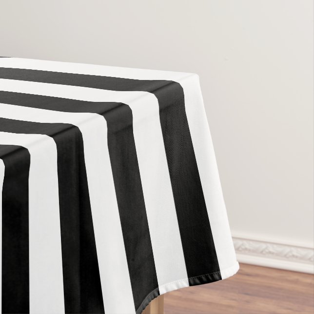 Nappe large noire et blanche moderne de rayure (In Situ)