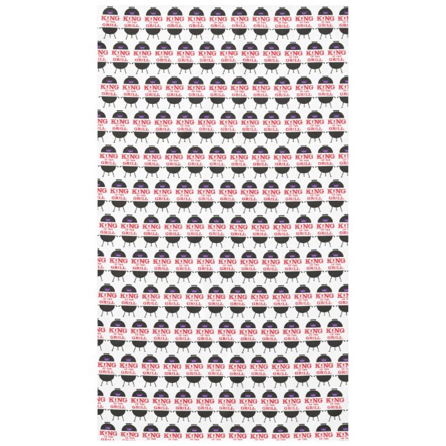 Nappe Le Roi Du Grill, Noir Violet Couronne Rouge (Devant)