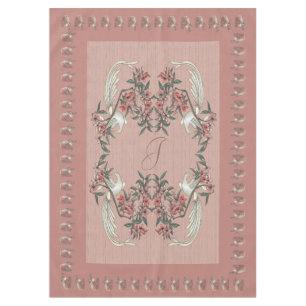 Nappe Le romantisme de la soie avec Monogramme 60" x 84"