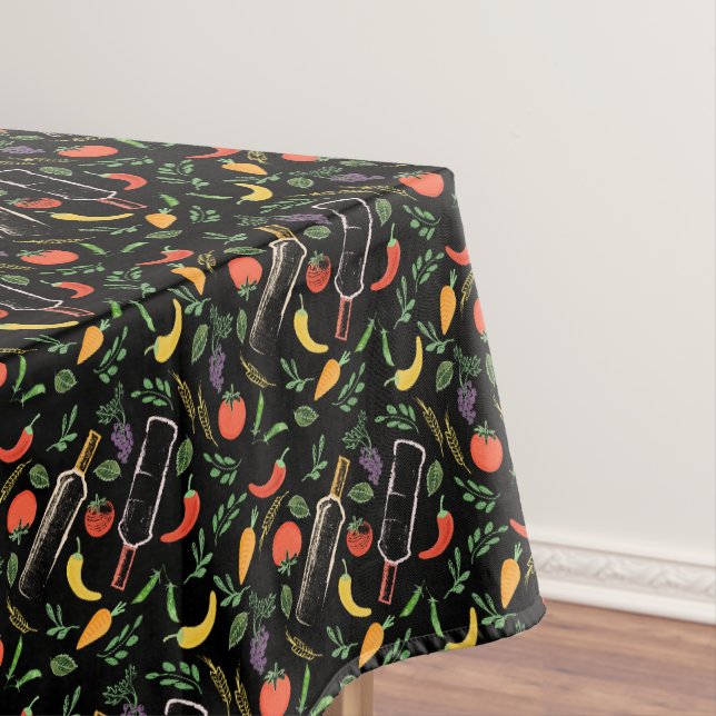 Nappe Légumes et Bouteilles Bouteille de Hipster (In Situ)