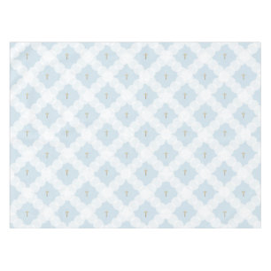 Nappe Les cercles blancs croisent l'or Baptême chrétien