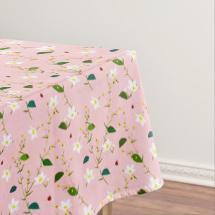 Nappe Les fleurs de printemps géantes roses s'épanouisse