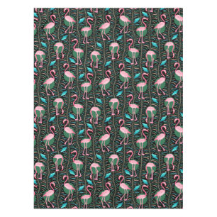 Nappe Les fougères des oiseaux 20s Deco de Flamant rose
