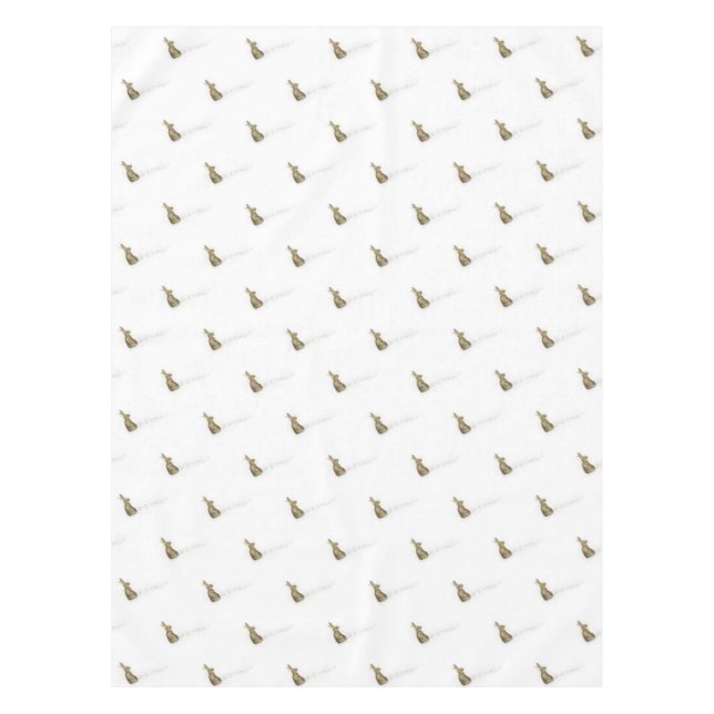 Nappe Les pistes de lapin dans la neige Noël (Devant)