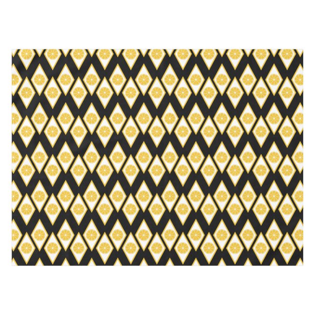 Nappe Les tranches d'agrumes dans le Motif Diamant moder (Devant (Horizontal))