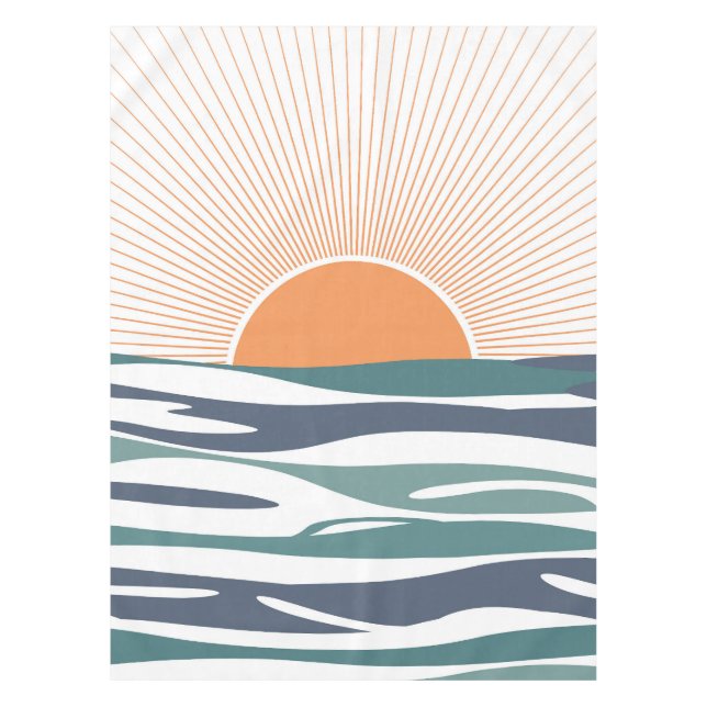 Nappe Lever du soleil au bord de la mer (Devant)