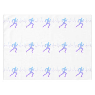 Nappe L'Homme Coure La Silhouette Gradient Et La Ligne D