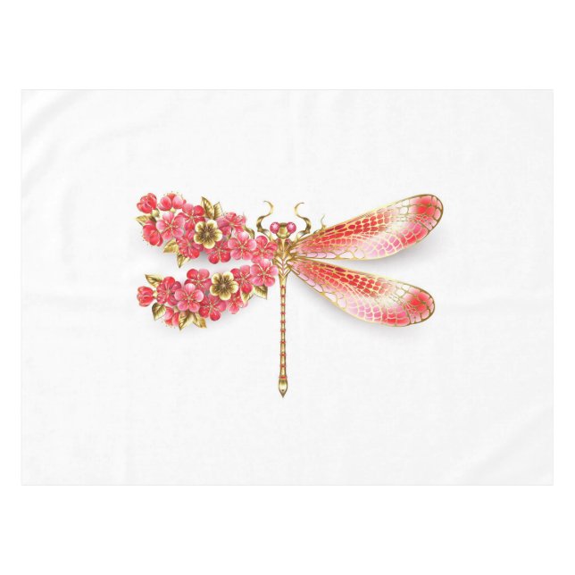 Nappe libellule de fleurs avec sakura de bijoux (Devant (Horizontal))