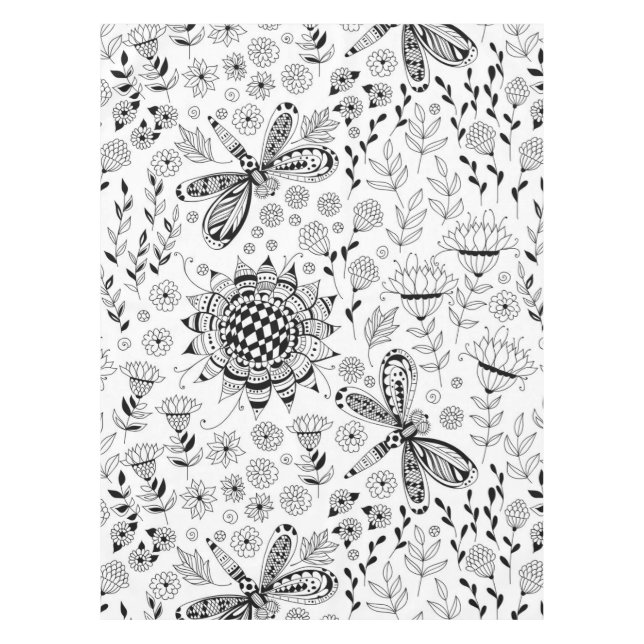 Nappe libellules et fleurs (Devant)