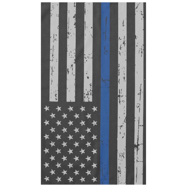 Nappe Ligne Bleue Mince - Officier de Police - Drapeau A (Devant)