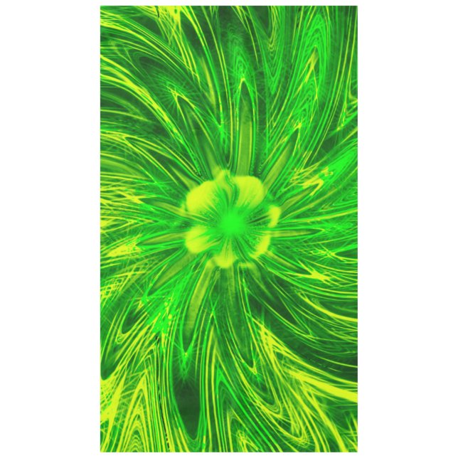 Nappe Lignes Abstraites Fleur verte (Devant)